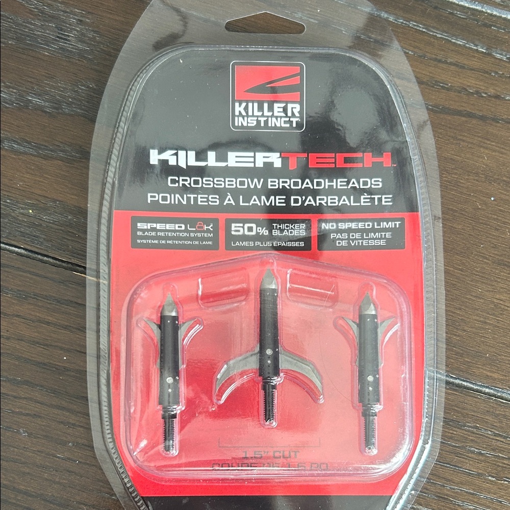 KillerTECH Black Crossbow Broadheads - 3 Pack